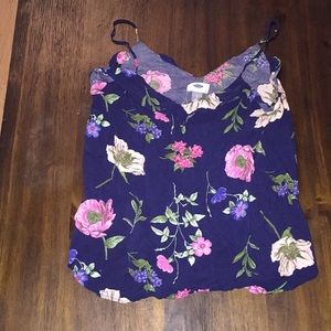 Floral spaghetti top